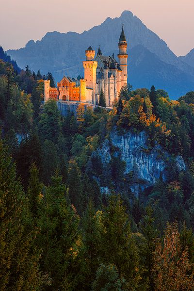 Herbst auf Schloss Neuschwanstein von Henk Meijer Photography