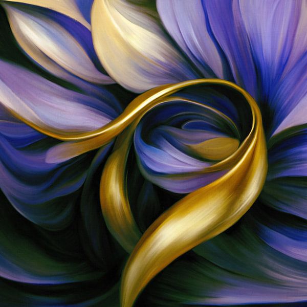 &quot;Tanzen mit Farbe&quot;, abstrakte botanische Malerei von Studio Allee