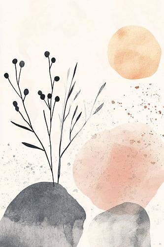 Minimalistische natuur met zachte tinten