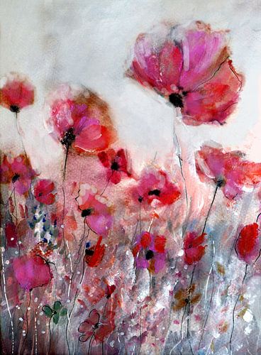 softly - poppies by Claudia Gründler