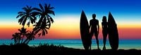 Love is Surfing Together van Harry Hadders thumbnail