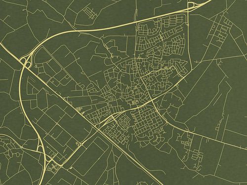 Carte de Veghel en or vert