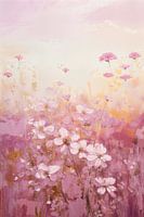 Dreamy Field in Pastel, pink and purple colours