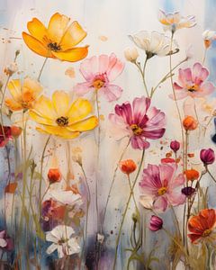 Un champ de fleurs