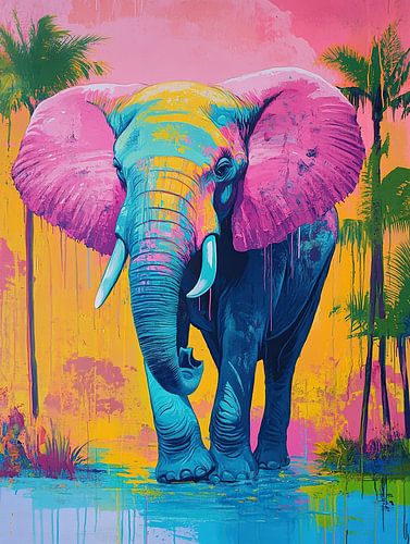 Garden Colourful Elephant