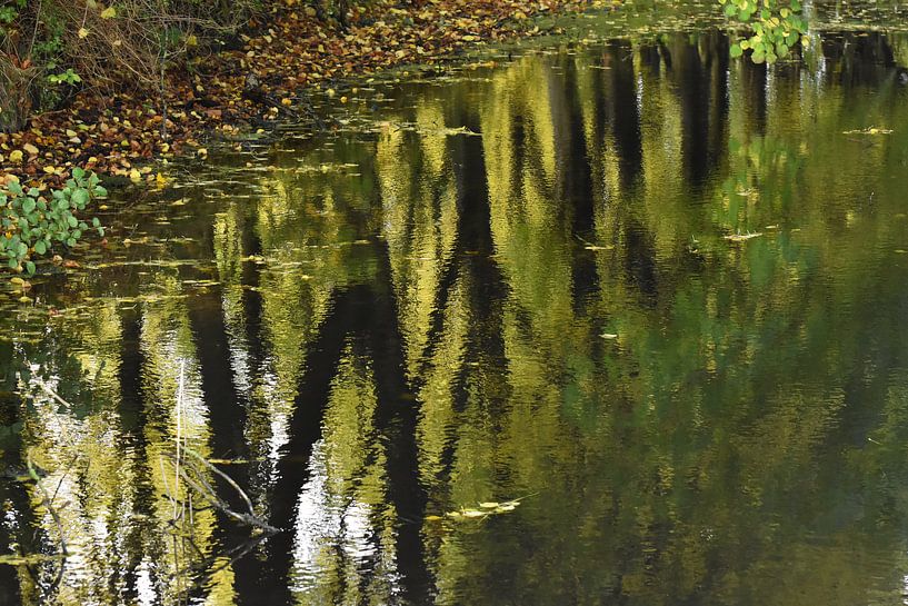 Herfst weerspiegeling / Autumn reflection van Henk de Boer