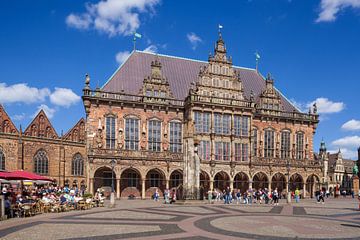 Stadhuis en Marktplein, Bremen, Duitsland, Europa