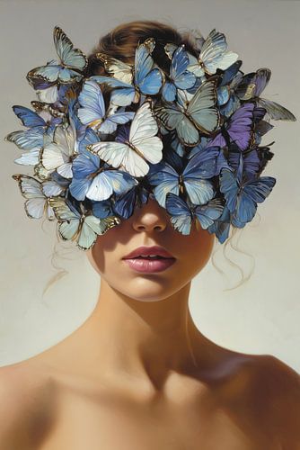 De vrouw met de blauwe vlinders