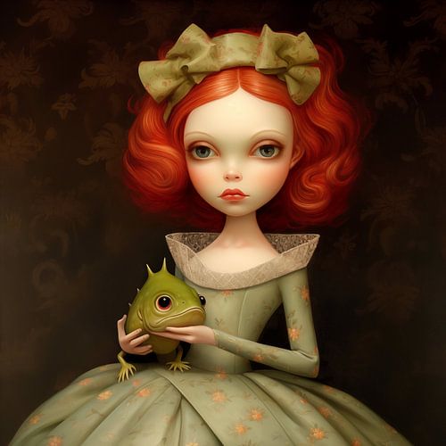 Het meisje en een mythisch wezen