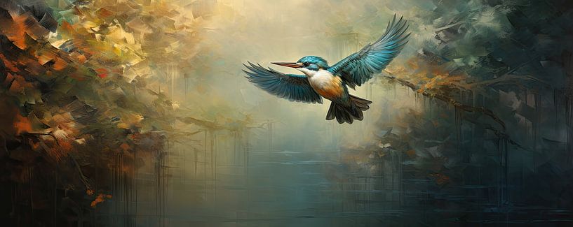 Schilderij IJsvogel van Blikvanger Schilderijen