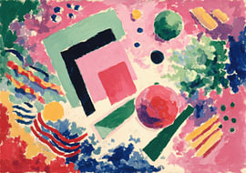 Kleurrijk abstract kunstwerk met geometrische vormen van Niklas Maximilian