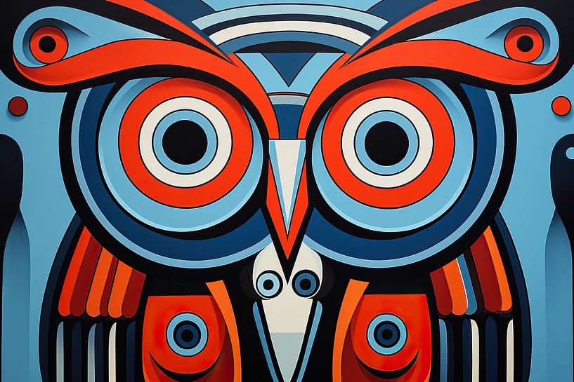 Eule | Vogel: Eule Modern von Blickfänger Gemälde