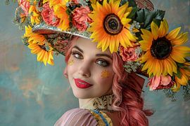 Portrait with Van Gogh influence by Egon Zitter