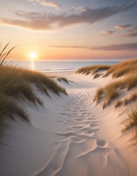 Een mooie strand dag. van J.a Dijkstra