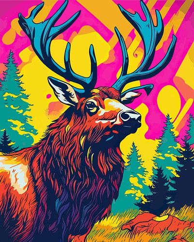 Koninklijke Majesteit - Pop Art Elk Voorstellingen