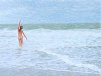 un bain de mer