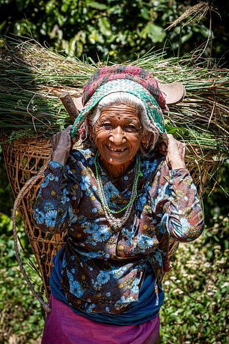 Old farmer's wife in Nepal