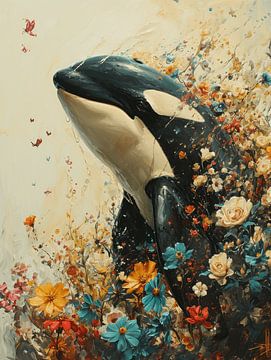 Flora and Fauna Symphony - The Orca Oasis by Eva Lee