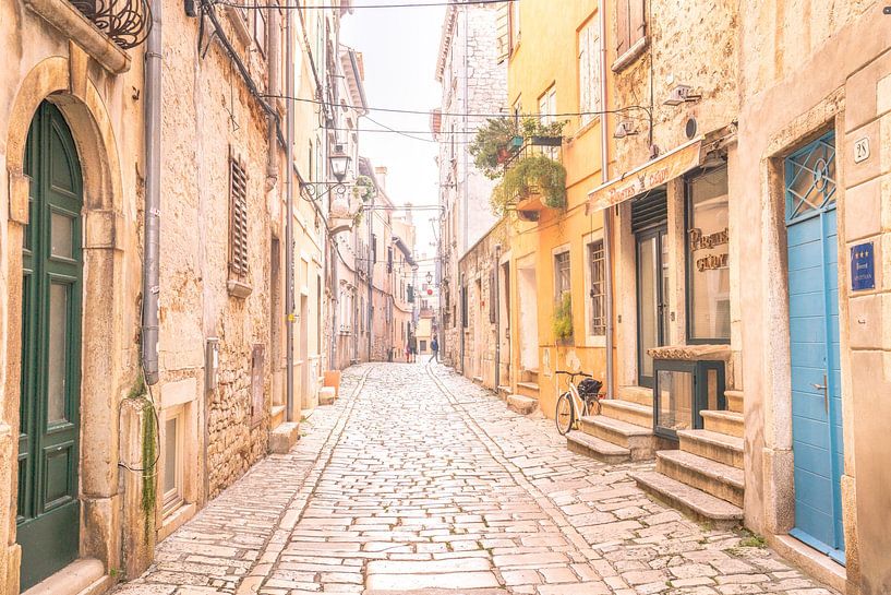 Vieille rue nostalgique de Rovinj par Elma Maaskant