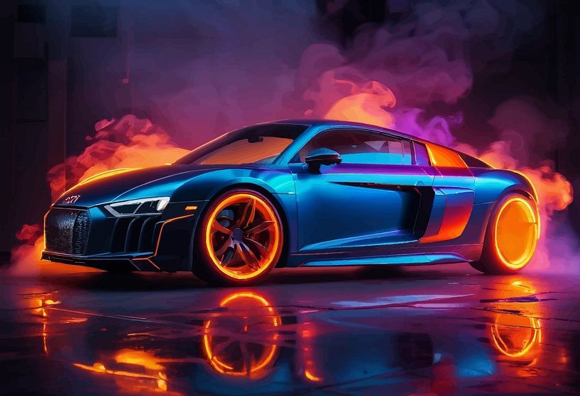Audi R8 V10 GT - Neon-Geschwindigkeit von MIROKKU