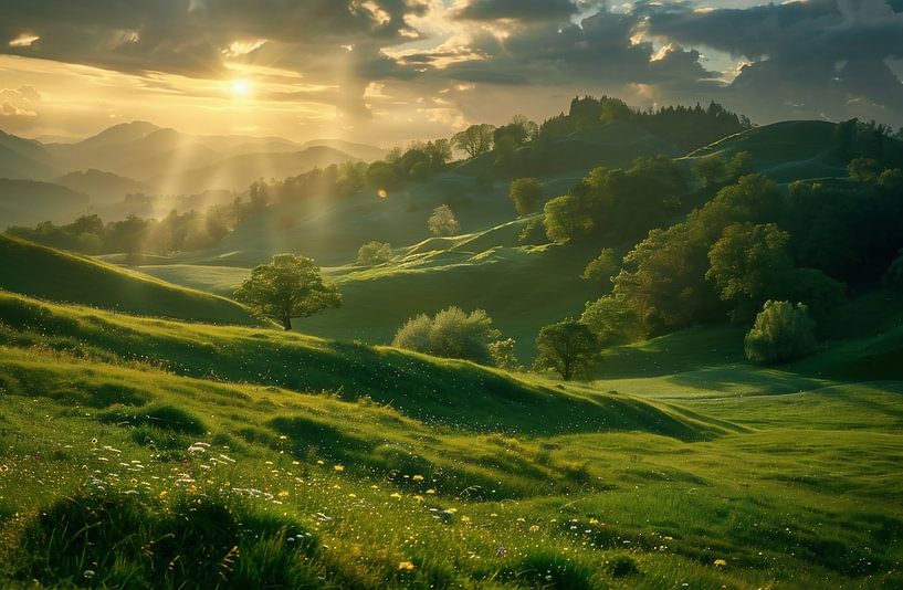 Romantische Abendstimmung von fernlichtsicht