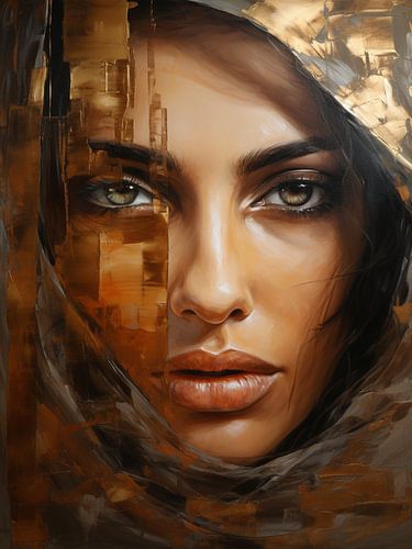 Modernes abstraktes Porträt