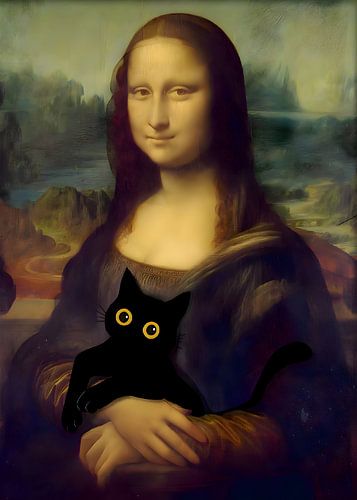 Mona Lisa met een kat