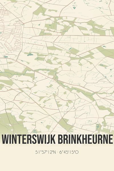 Vintage map of Winterswijk Brinkheurne (Gelderland) by Prints of Place