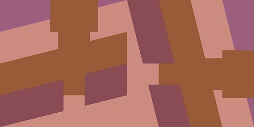 70s Retro funky geometrisch abstract patroon in roze, paars, terra
