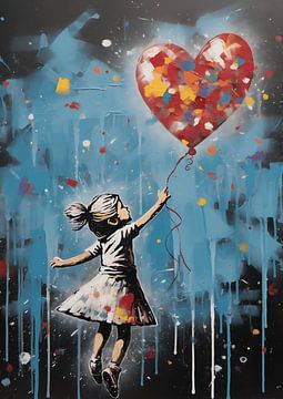 Meisje met ballon van Danny van Eldik - Perfect Pixel Design