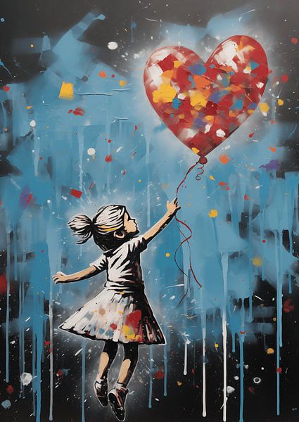 Mädchen mit Luftballon von Danny van Eldik - Perfect Pixel Design