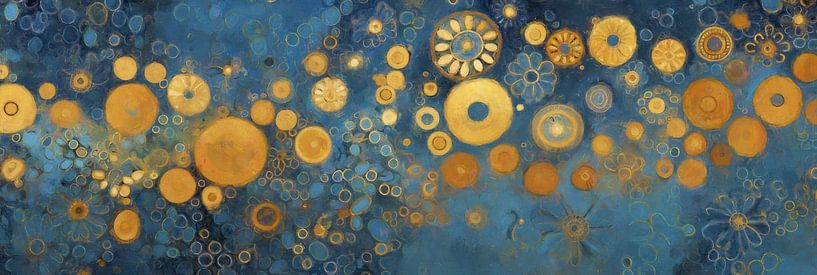 Golden Flowers in Blue Sky by Whale & Sons