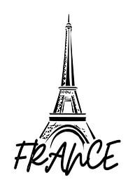 Frankreich – Eiffelturm – Minimal Art von Art Kingdom