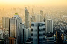 Bangkok bei Sonnenuntergang von Paul Vergeer