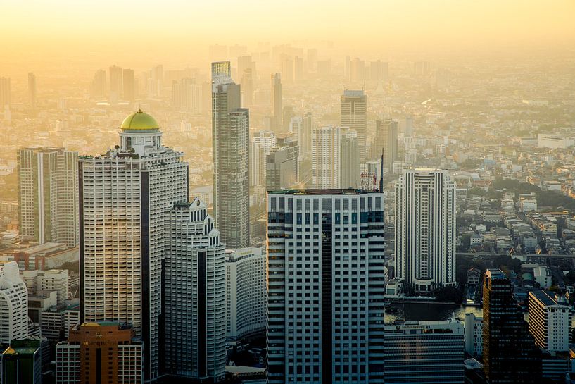 Bangkok bei Sonnenuntergang von Paul Vergeer