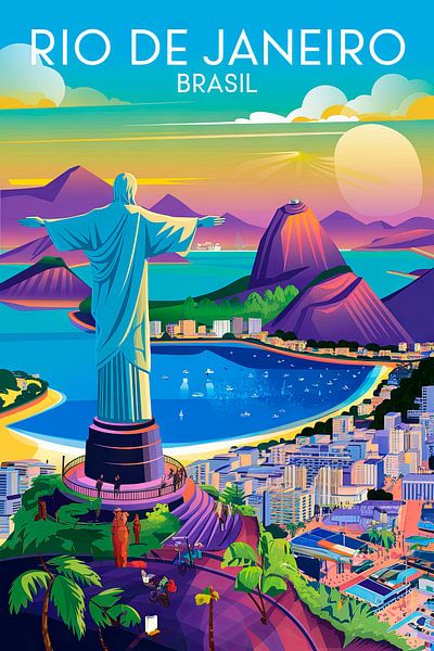 Rio de Janeiro, Brasil. by Poster Art Shop