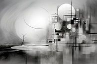 Abstrakt, schwarz-weiß-grau, Minimalismus - 6 von Joriali Abstrakte Kunst Miniaturansicht