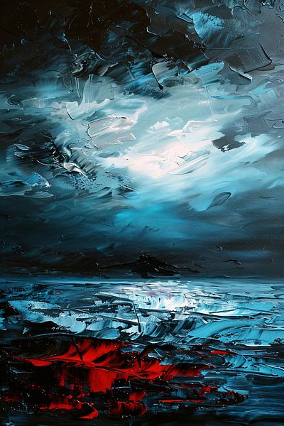 Dynamische abstrakte Meeres- und Luftbildkunst von Art & Soul Creations