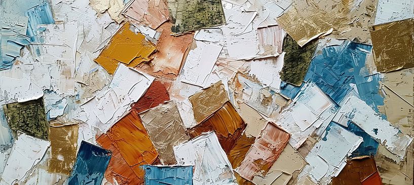 Texture abstraite | Terracotta et bleu par La collection ARTEO