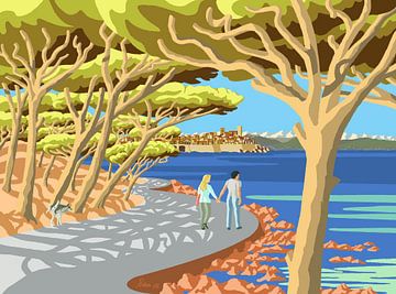 Die Pinien vor Antibes