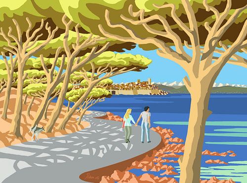 De pijnbomen bij Antibes