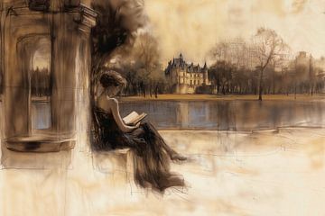 Reading a Castle novel van Harry Hadders