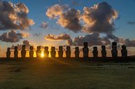 Sunrise Ahu Tongariki Easter Island by Bianca Onderweg thumbnail