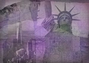 New York city Collage, violet (pour les autres couleurs, voir les collages de l'album)