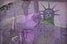 New York city Collage, purple (voor andere kleuren zie album collages) van Anita Meis