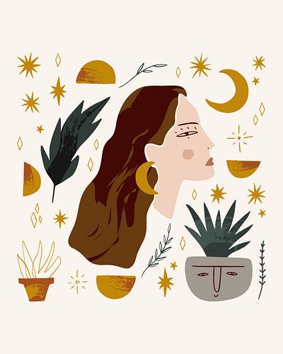 Illustration böhmisch abstrakt