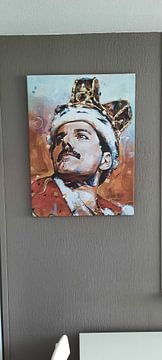 Klantfoto: Freddie Mercury schilderij van Jos Hoppenbrouwers