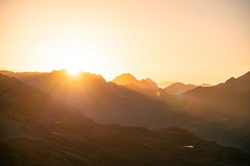 Zonsondergang over de Vinschgauer Alpen
