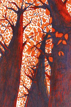 Bomen in de Herfst van Karolina Grenczyk