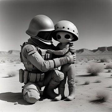 Warme knuffel voor een alien